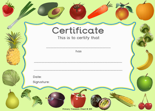 Healthy Living' Certificate