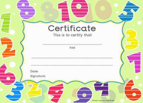 Number Certificates and Reward