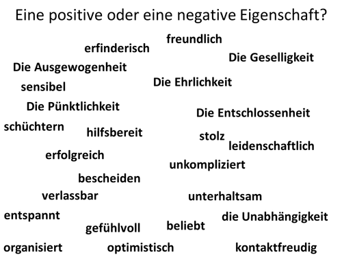 Chraktereigenschaften & Freundschaft