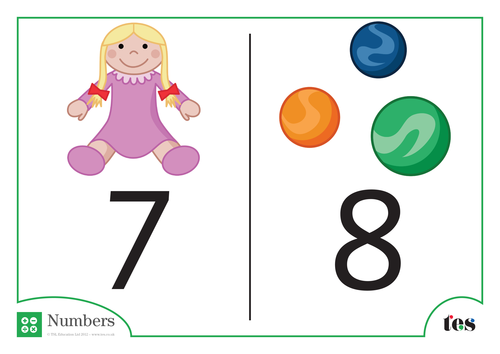 Number Cards - Toys Theme 1-10