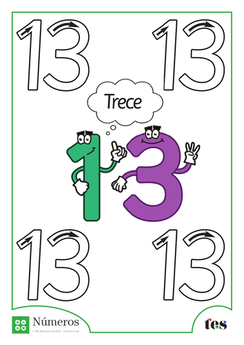 Formación de Números - Número 13