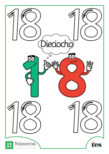Formación de Números - Número 18