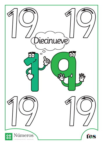 Formación de Números - Número 19