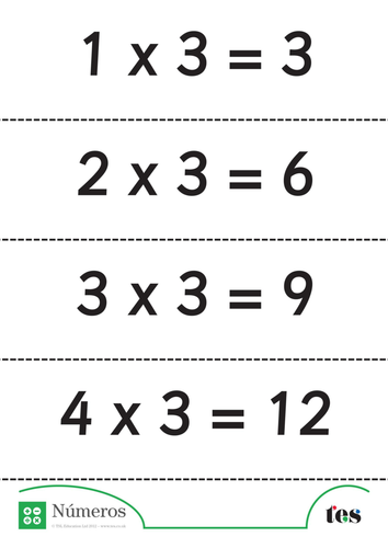 Fichas Didácticas - la Tabla del 3- serie completa