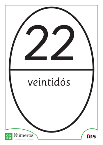 Fichas de Números - Tema Balón de Rugby 21-25