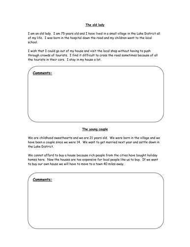 National Parks role play