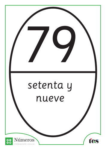 Fichas de Números - Tema Balón de Rugby 76-80