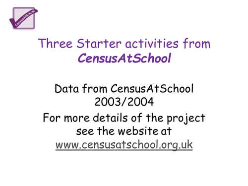 Three Starter Activities