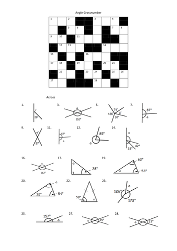 Angles Crossnumber