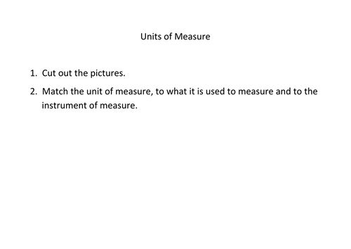 Units of Measurement