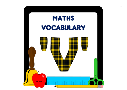 Maths Vocabulary 'V'