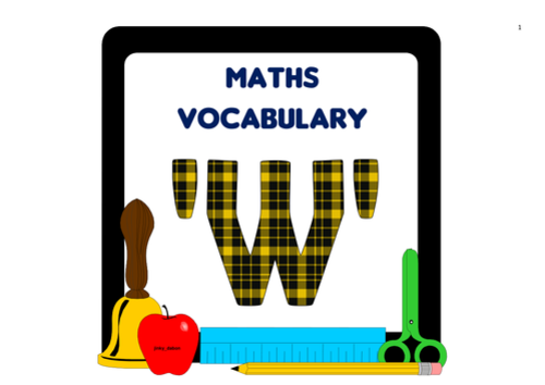 Maths Vocabulary 'W'