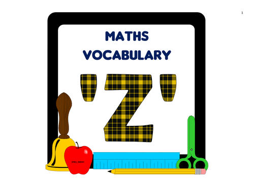 Maths Vocabulary 'Z' - Flashcards