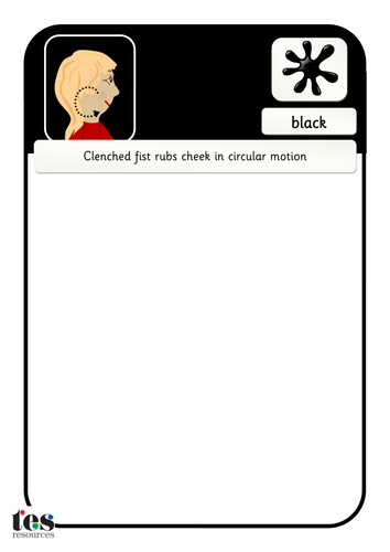 Colour sorting game with added sign language