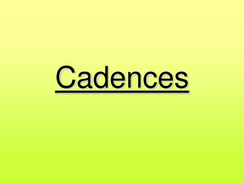 Cadences