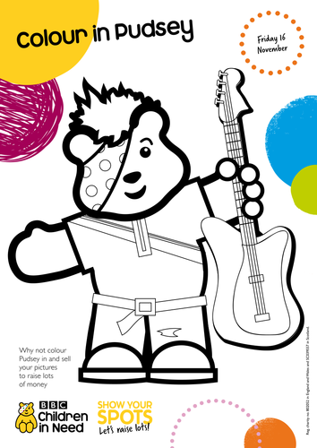 COLOURIN PUDSEY by BBCChildrenInNeed Teaching Resources