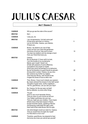 Julius Caesar 2011 Text Extracts (Shakespeare Unlocked)
