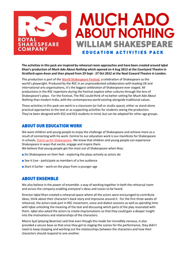 Much Ado About Nothing (2012) Teacher Pack