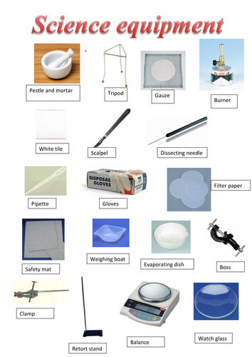 Lab equipment worksheet middle school