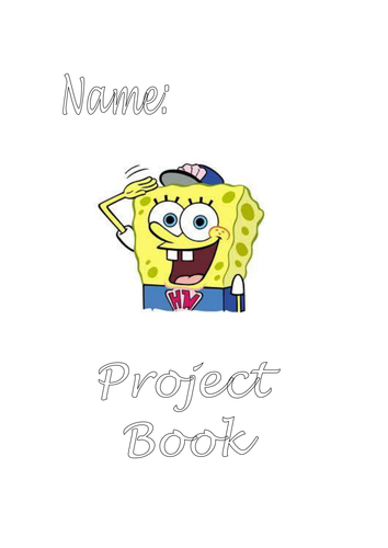 SPongebob Handwriting Project Book