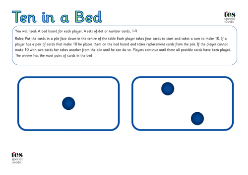 Ten in the Bed Maths Game