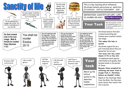 Sanctity of life worksheet.do