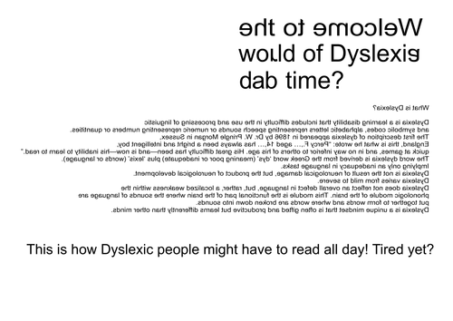 Dyslexia Poster