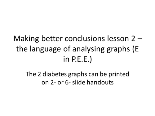 Making better conclusions - using graphs