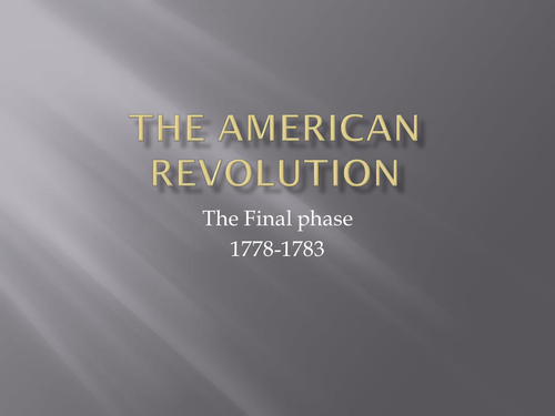 The American Revolution