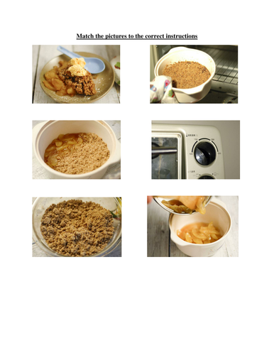 Apple crumble matching sheet