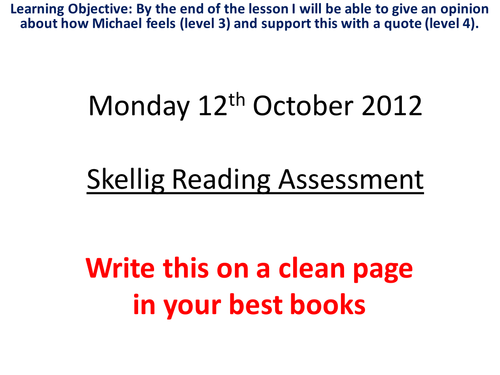 Skellig Reading Assessment