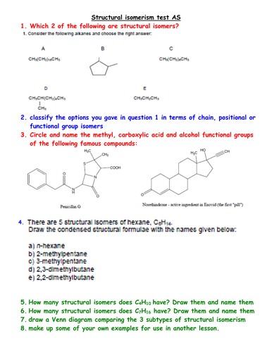 AS structural isomerism