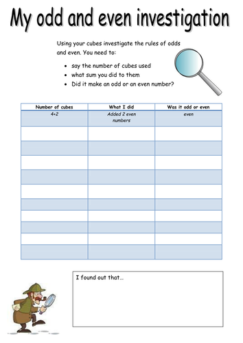 Odd and Even Investigation by jenhill1992 - Teaching ...