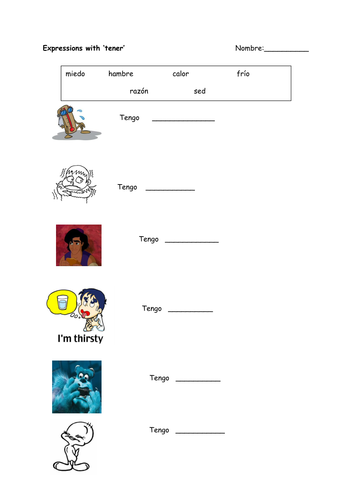 Expressions with tener