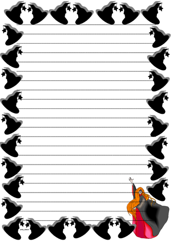 free printable halloween border paper