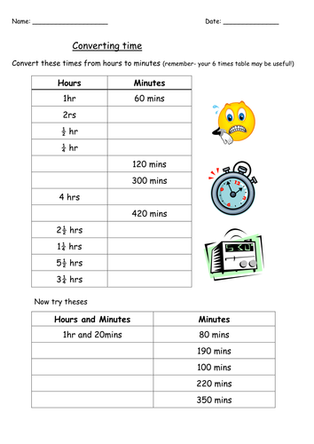 Converting Units Of Time Teaching Resources