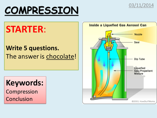 Particles lesson 3 KS3 Year 7 - Compression