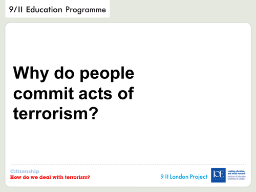 How do we deal with terrorism? - Activities