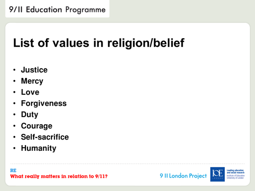 What really matters? - List of Values