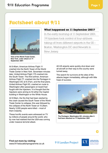 9/11 facts for essay