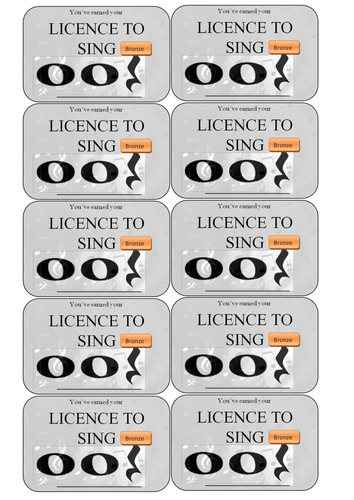 Licence to sing