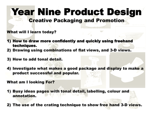 Drawing tutorial for packaging