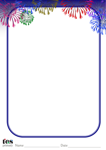 Firework themed paper