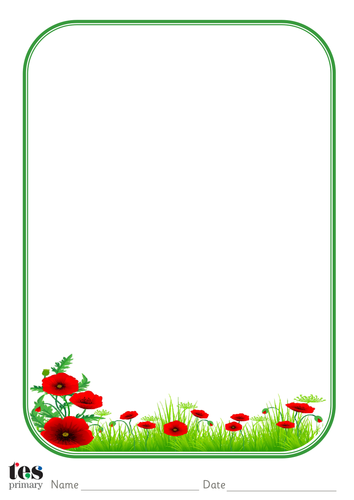 Poppy themed paper
