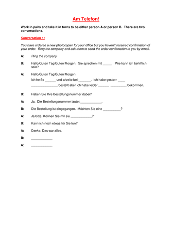 German: Am Telefon! (Wirtschaftsdeutsch)