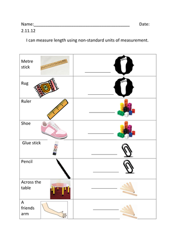 Measuring using non standard units of measurement by nicolalucas
