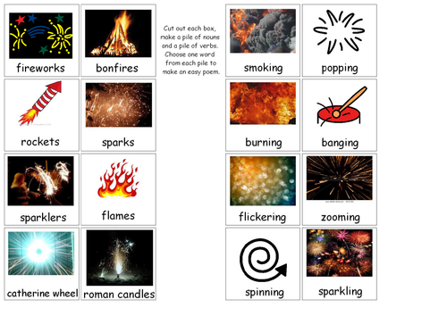 Bonfire night poem maker, symbol supported