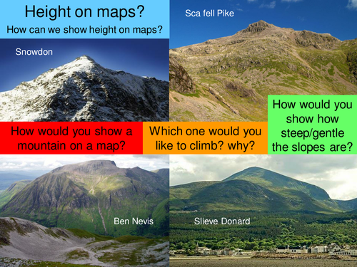 Showing Height On A Map Height On Maps Introduction | Teaching Resources