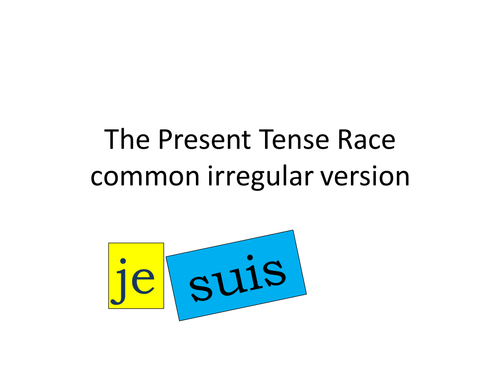 Irregular Present Tense Card Race