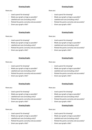 Graph and Diagram Drawing Tick Lists